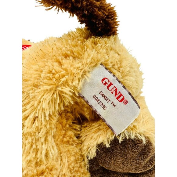 Gund Bandit Dog Plush Red Bandana Stuffed Animal Sitting Super Soft 9 inch - Picture 6 of 7